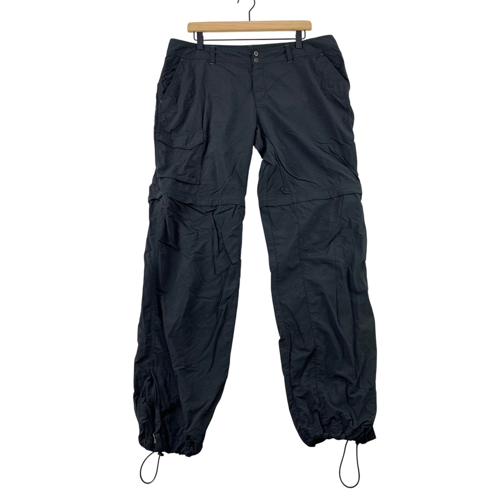 Columbia Silver-Ridge Convertible Pants Womens 16L Black Cargo Hiking Omni-Shade